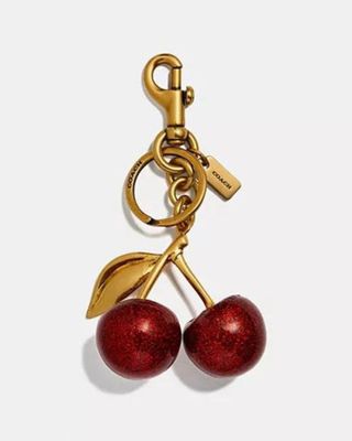 Coach, Brass/red Apple Cherry Bag Charm