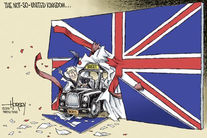 Political Cartoon U.S. Not-So-United Kingdom Boris Johnson Brexit
