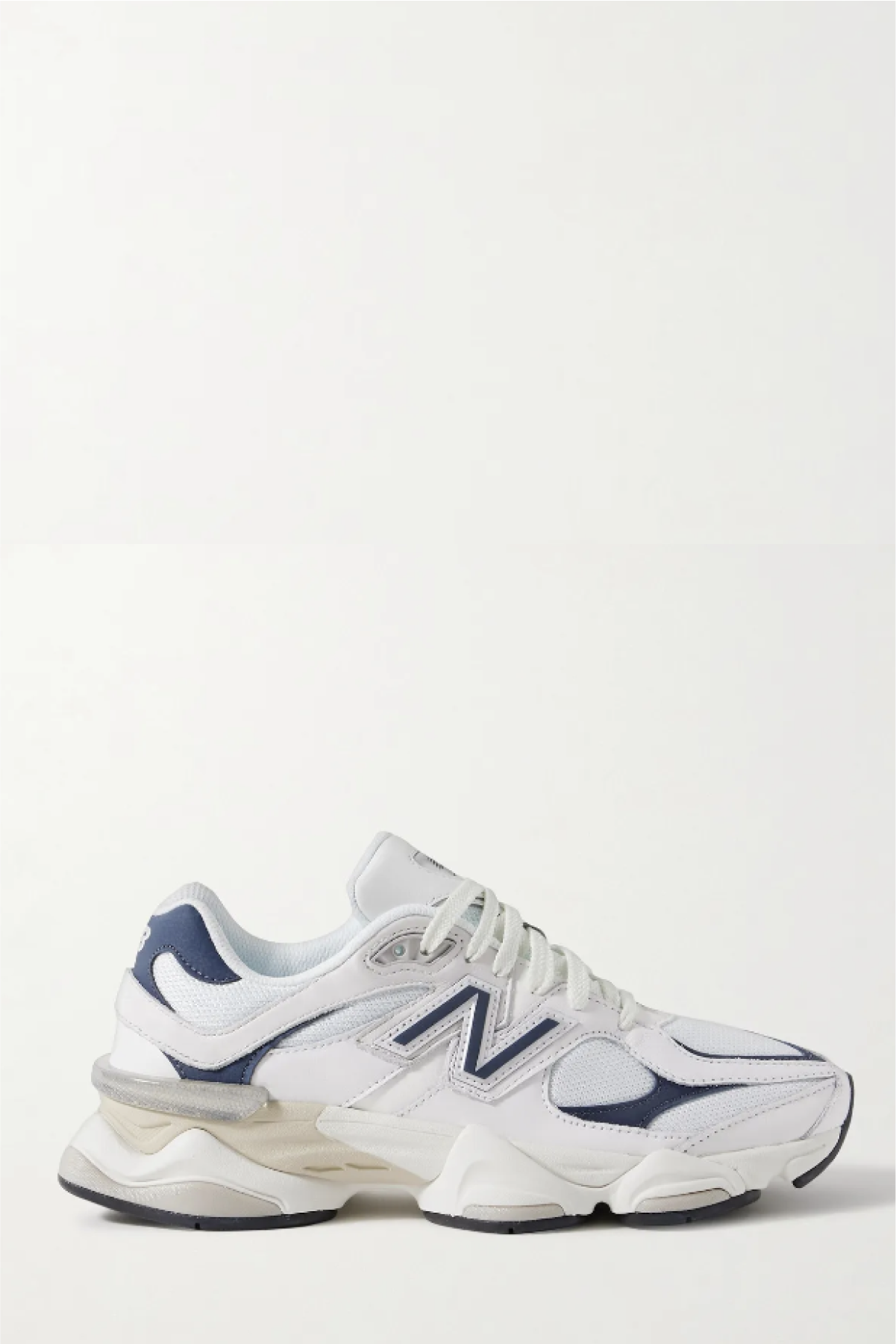 9060 Nubuck-Trimmed Leather and Mesh Sneakers