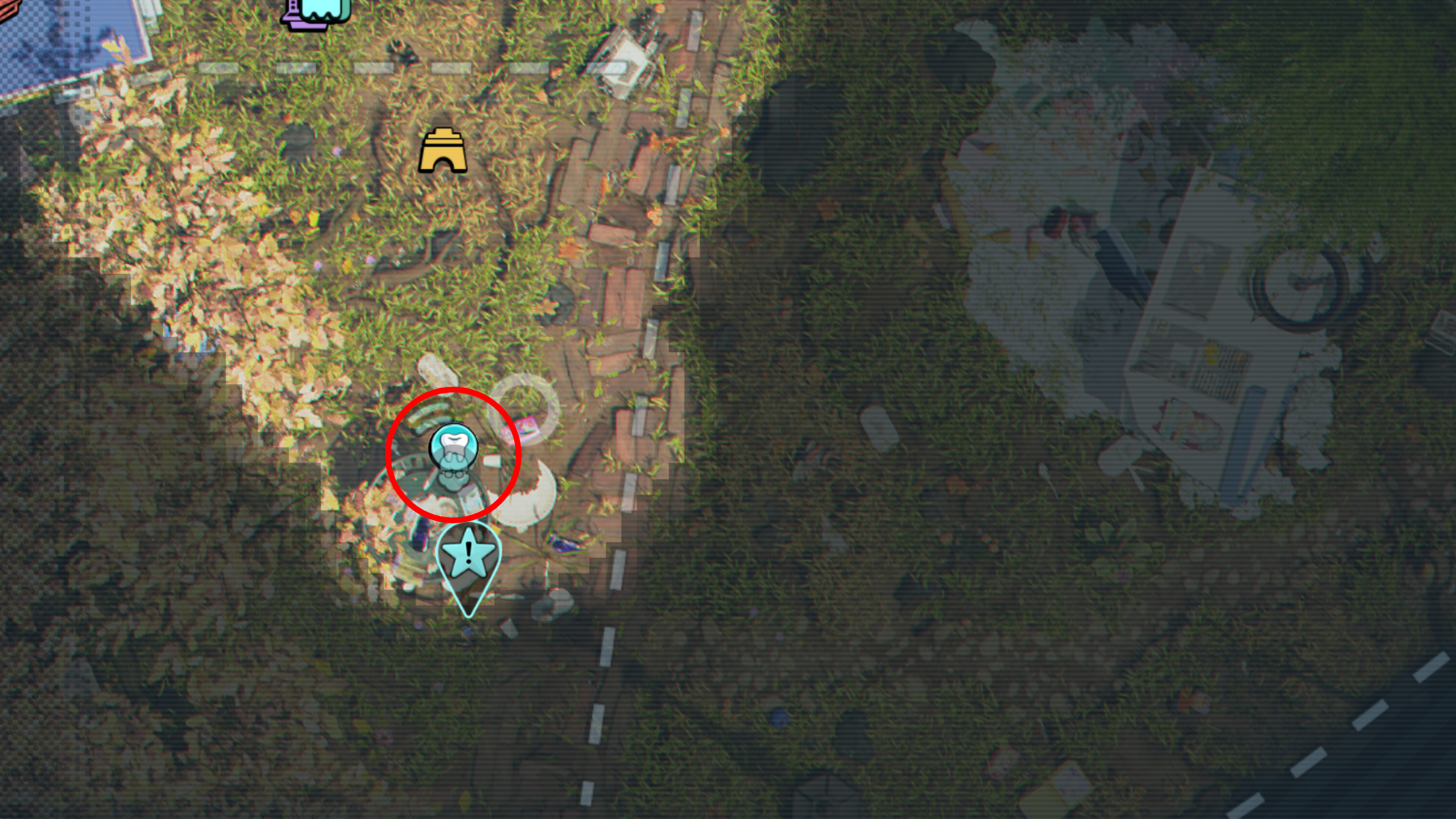 Grounded 2 Milk Molar locations: A map highlighting the location of a Milk Molar in the Garbage Can in the Entrance region.