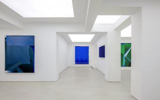 white interiors at Chinese KennaXu Gallery