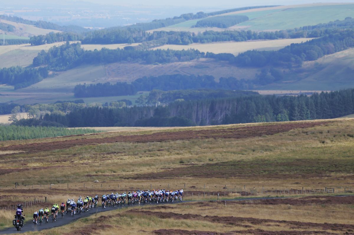 Picture by Alex WhiteheadSWpixcom 05092022 Cycling 2022 AJ Bell Tour of Britain Stage 2 Hawick to Duns Scotland The Peloton