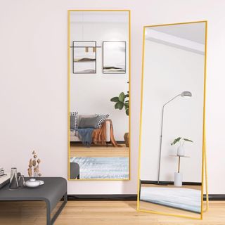 Floor length gold mirror