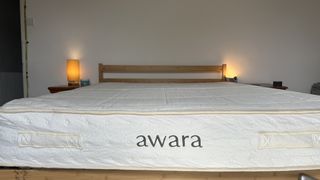 The Awara Classic mattress expanding on a bed frame