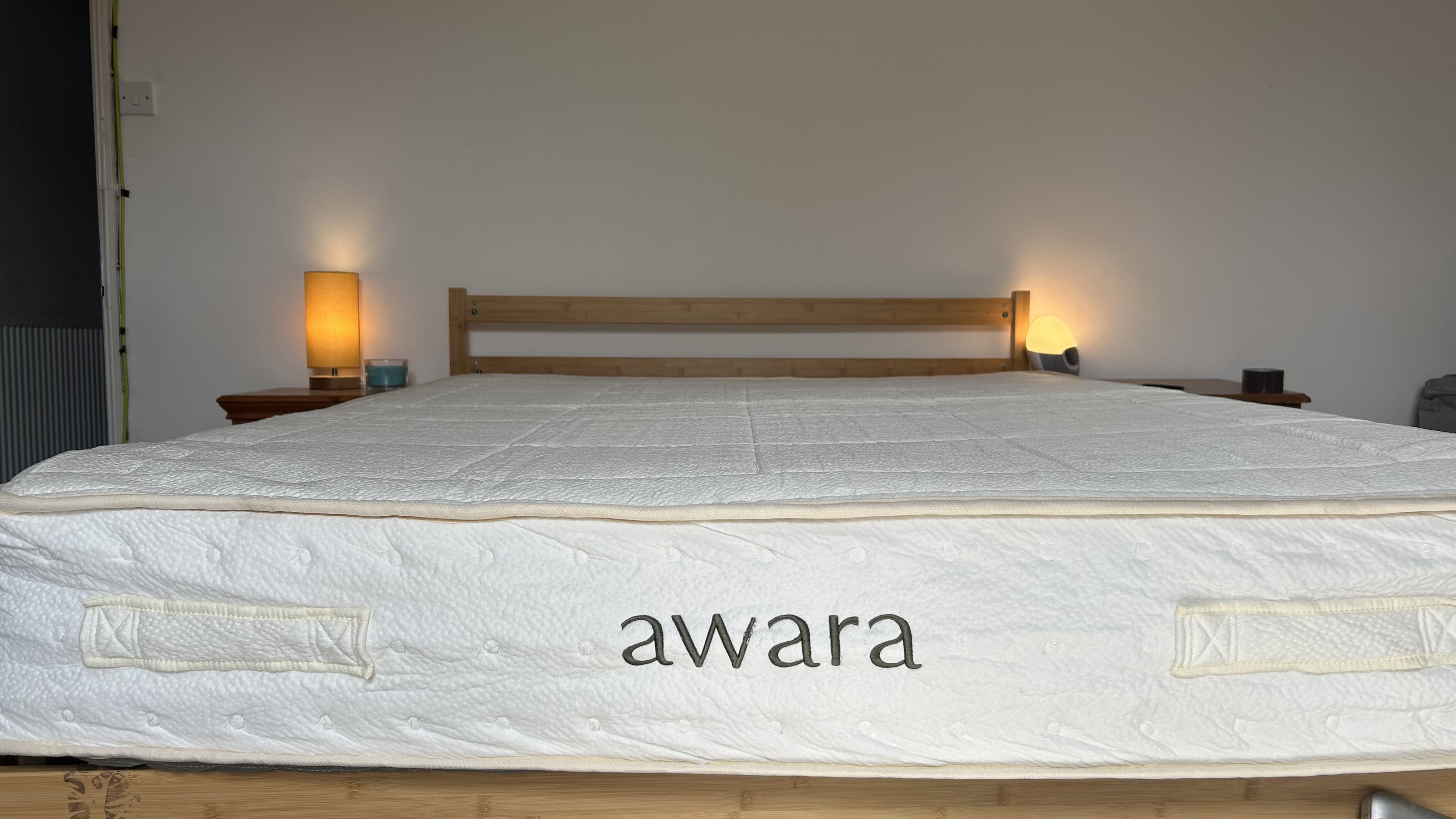 The Awara Classic mattress expanding on a bed frame