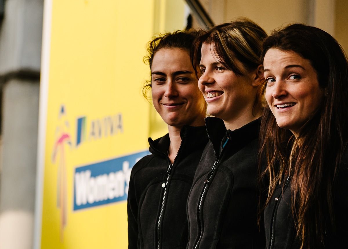 Lizzie Armitstead, Romy Kasper, Christine Majerus (Boels Dolmans)
