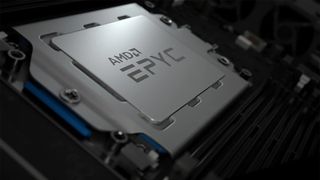 A Promotional Rendering Of An AMD Epyc Processor