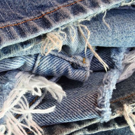 Denim, Textile, Close-up, Thread, Wool, Fiber, Natural material, Stitch, Knot, Woven fabric, 
