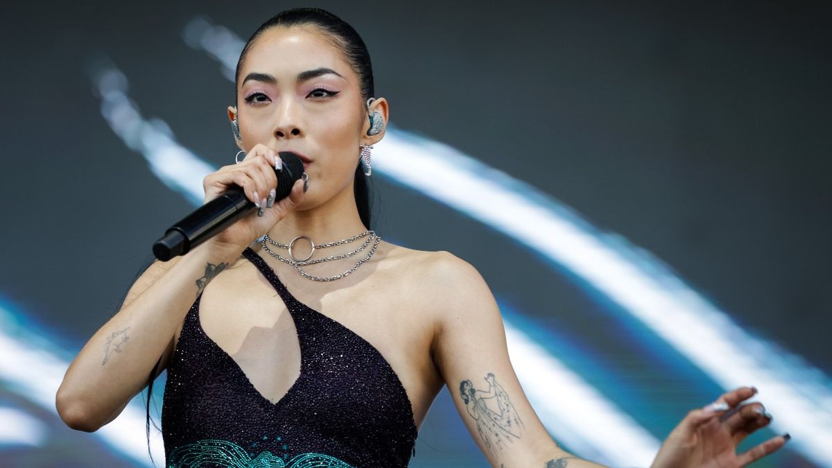 Rina Sawayama performing on stage