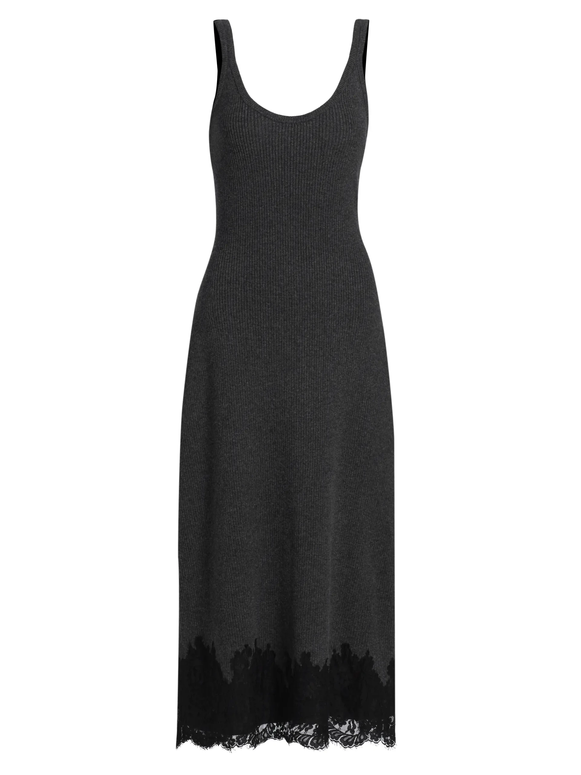 Una Rib-Knit Merino Wool Midi-Dress