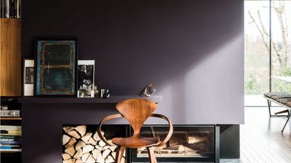 Living room in Paean Black, Farrow & Ball