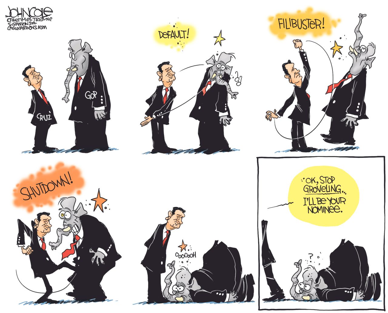 
Political cartoon U.S. Ted Cruz GOP