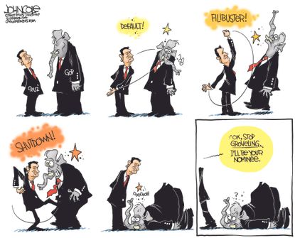 
Political cartoon U.S. Ted Cruz GOP