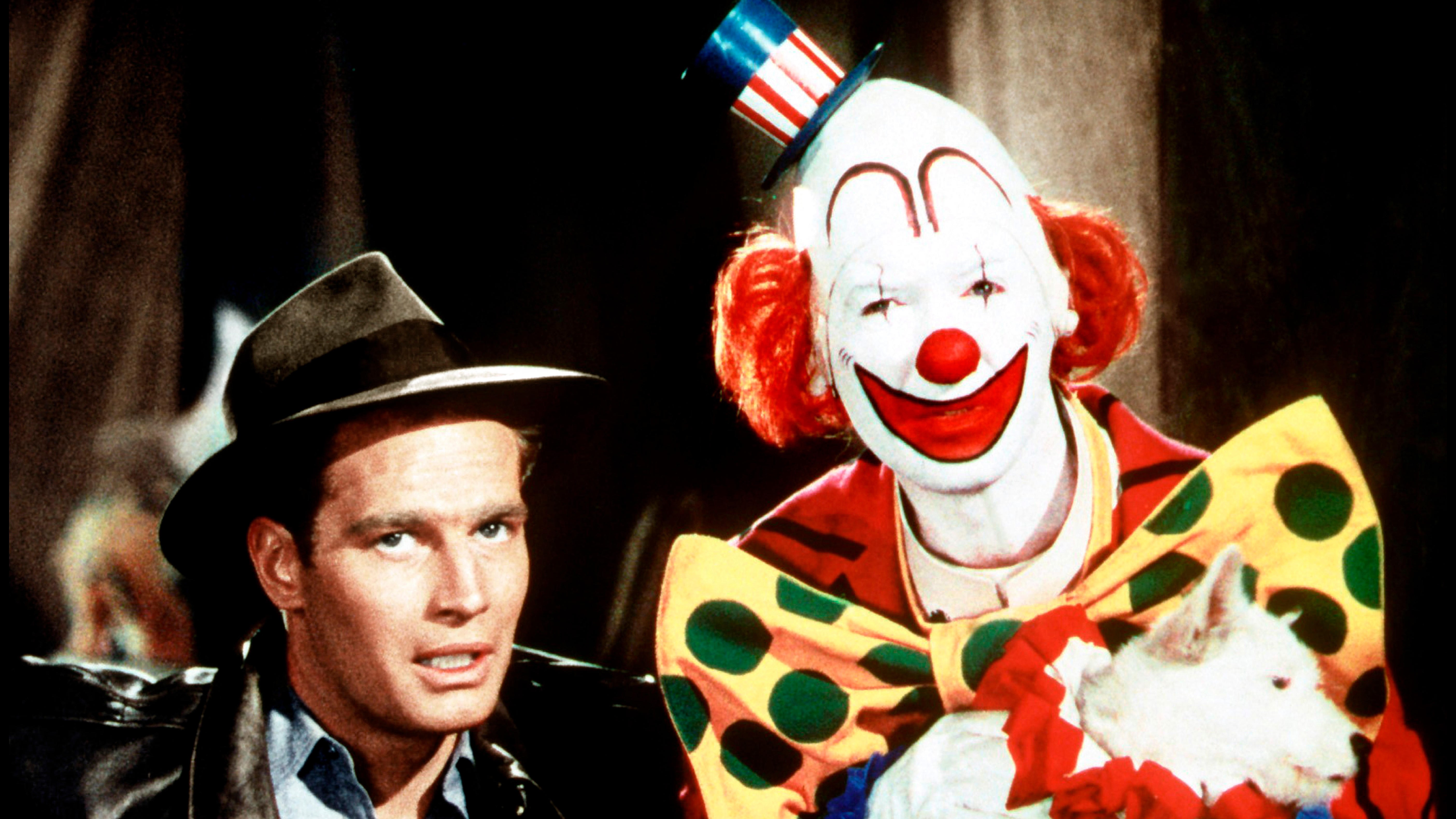 Charlton Heston and Jimmy Stewart in The Greatest Show on Earth