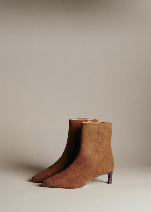 Garance Ankle Boots - Coffee - Bovine Leather - S&amp;eacute;zane