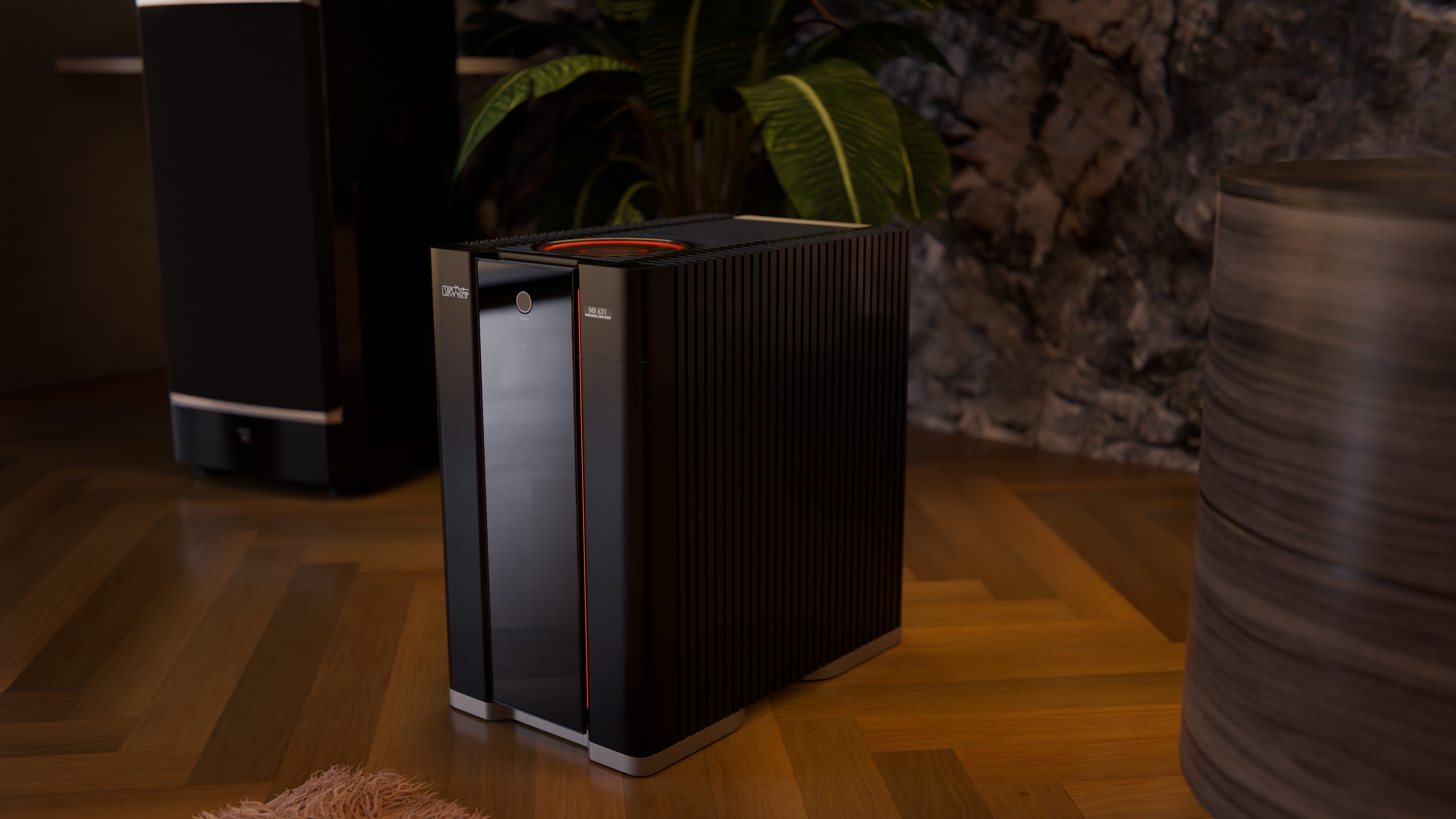 Mark Levinson No. 631 monoblock on a living room floor