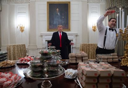 Trump with his catering for the Clemson Tigers