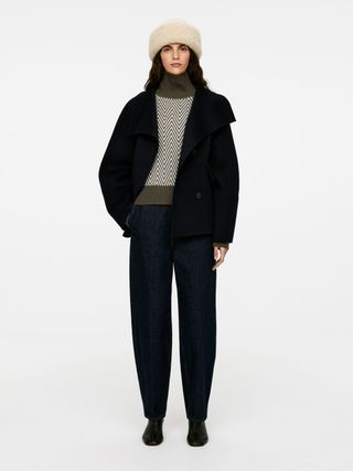 Jaquard-Knit Wool Jumper