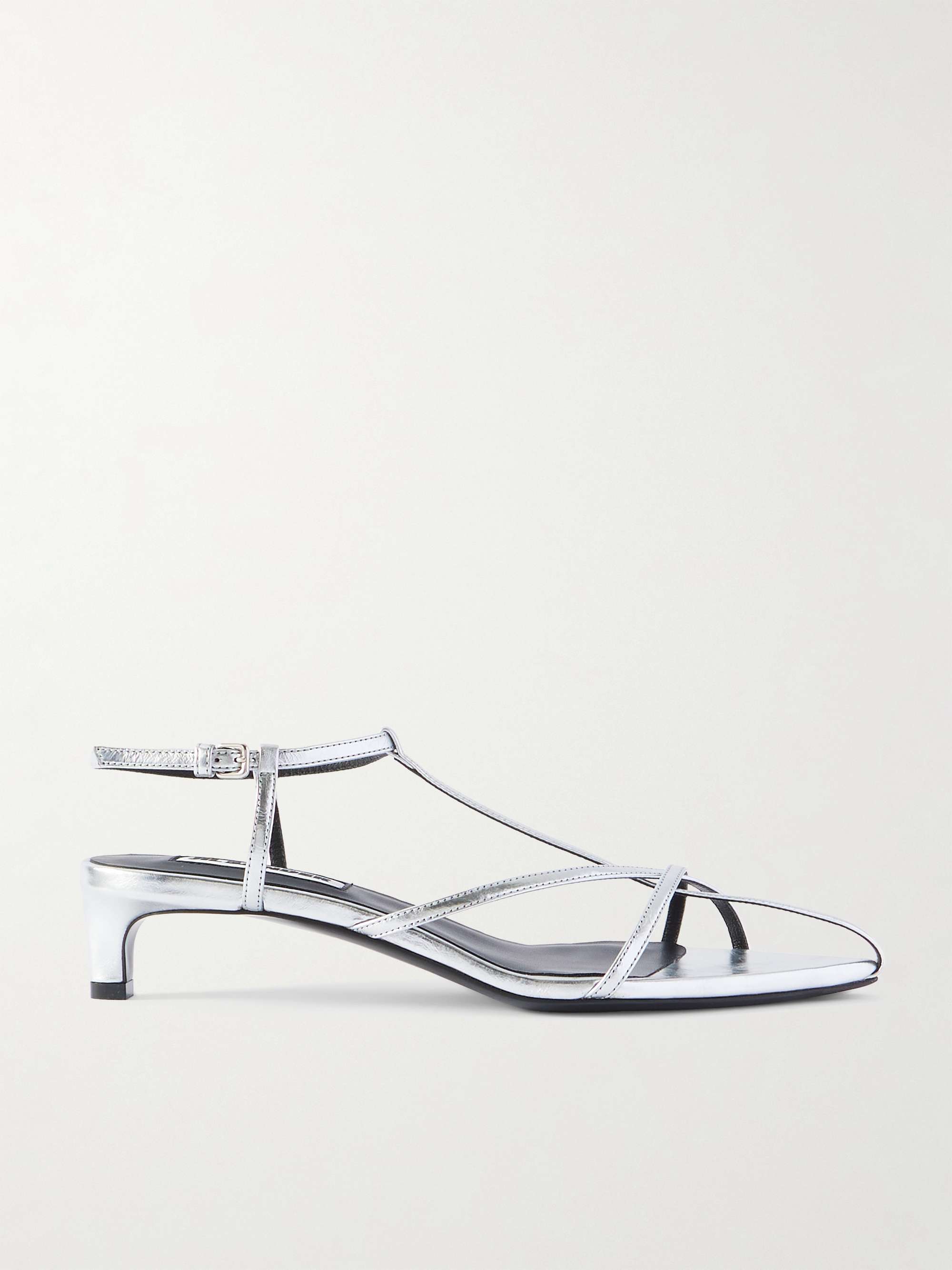 Metallic Leather Sandals