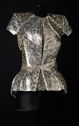 The metallic embroidery of Dice Kayek's 'Galata' dress was inspired by the cast-iron latticework of the Galata Bridge