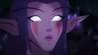 World of Warcraft elf with shocked face
