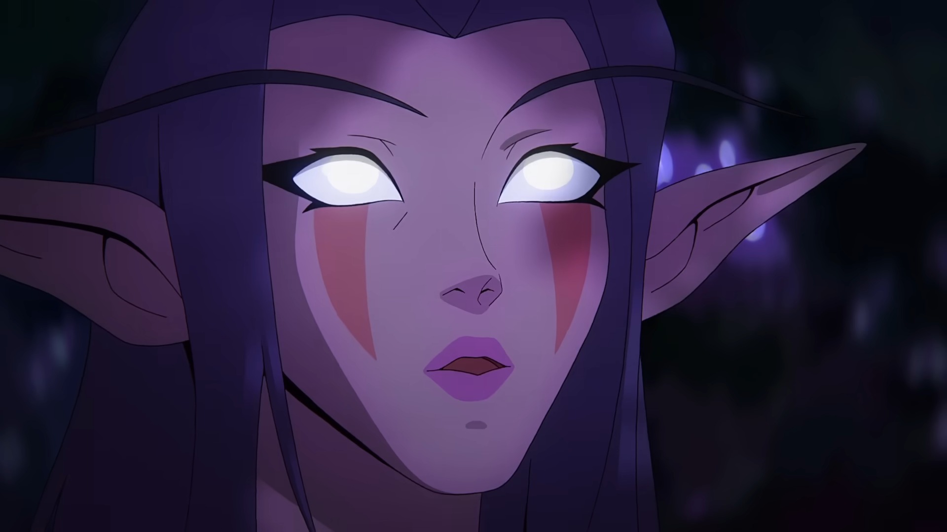 World of Warcraft elf with shocked face