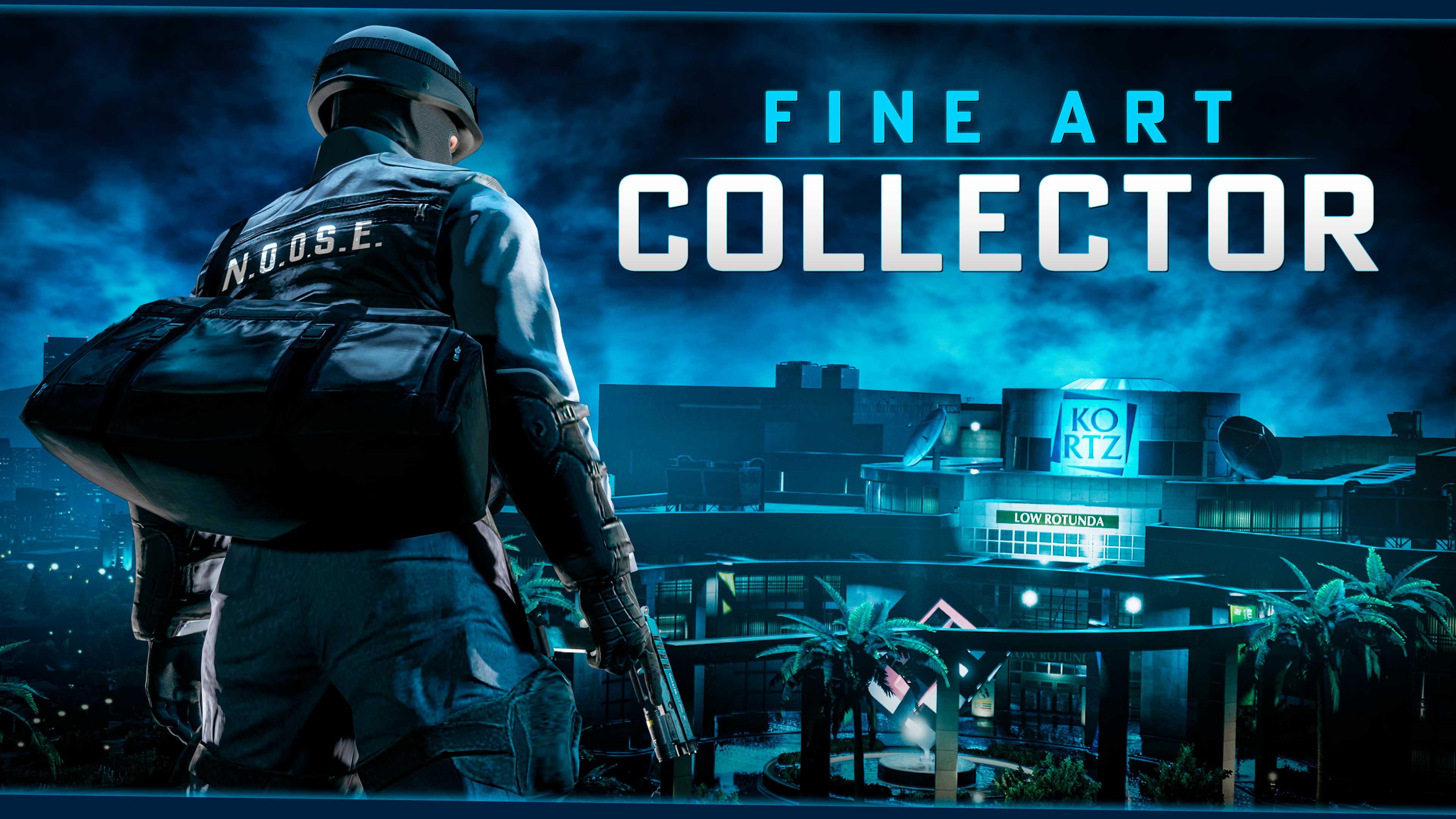 A NOOSE officer views the Kortz Center from a distance in the Fine Art Collector Program key art
