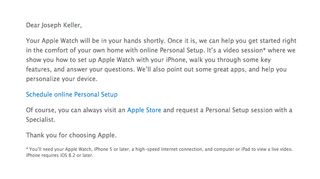 Apple inviting Apple Watch owners to schedule personal video setup sessions