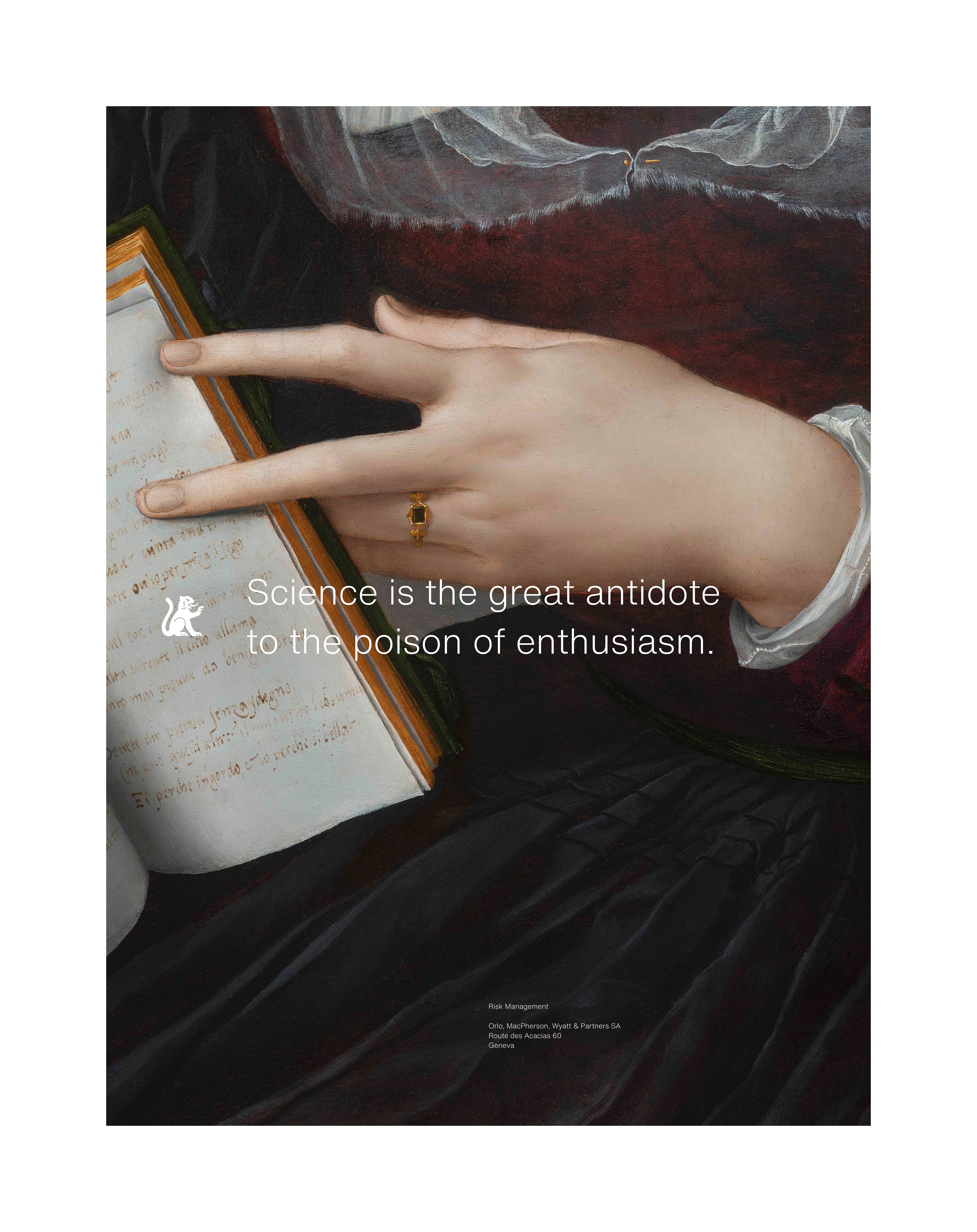 science text over hand image