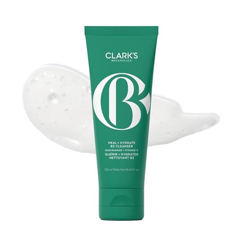 Clark&#039;s Botanicals Heal + Hydrate B3 Cleanser, Daily Deep Clean Niacinamide Face Wash With Vitamin C, 4 Oz (pack of 1)
