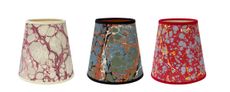 Rosi de Ruig's marbleised paper lampshades