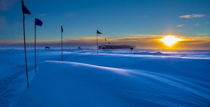Sunset at the South Pole.