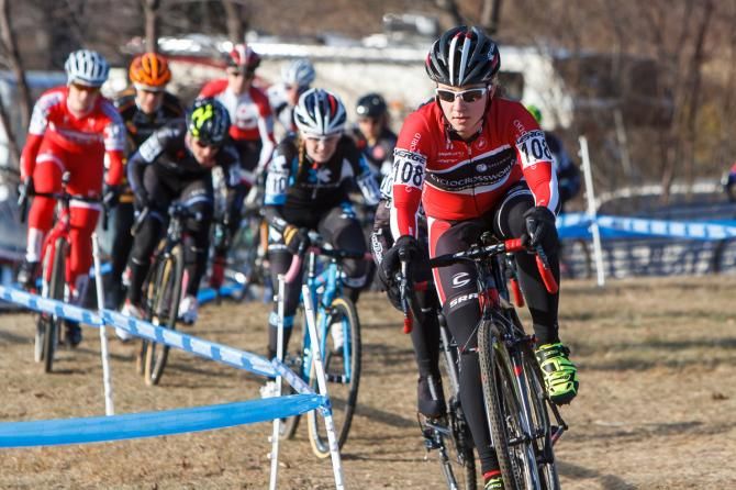 Emma White took the hole shot in the Elite Women's race