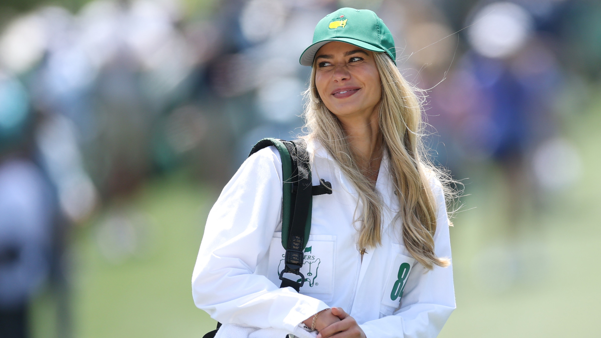 Wyndham Clark's girlfriend Emily Tanner at the par-3 contest at Augusta National