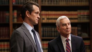 Hugh Dancy as ADA Nolan Price, Sam Waterston as D.A. Jack McCoy in Law &amp; Order season 22