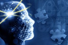 brain illustration suggesting cognitive impairment or dementia.