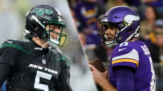 (L to R) Mike White and Kirk Cousins will face off in the Jets vs Vikings live stream