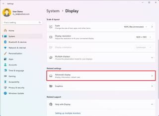 Open Advanced display