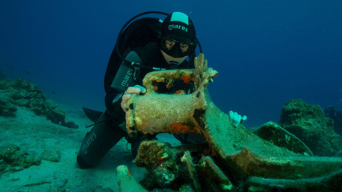 This ancient amphora likely once held wine or oil.