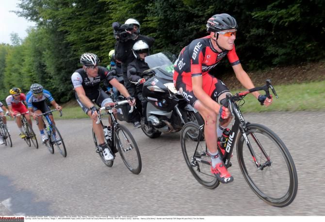 Tejay van Garderen (BMC) works to get back to the peloton