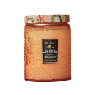 A watermelon scented candle