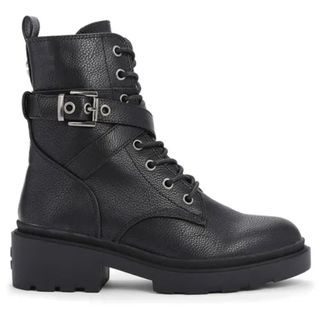 black combat boots