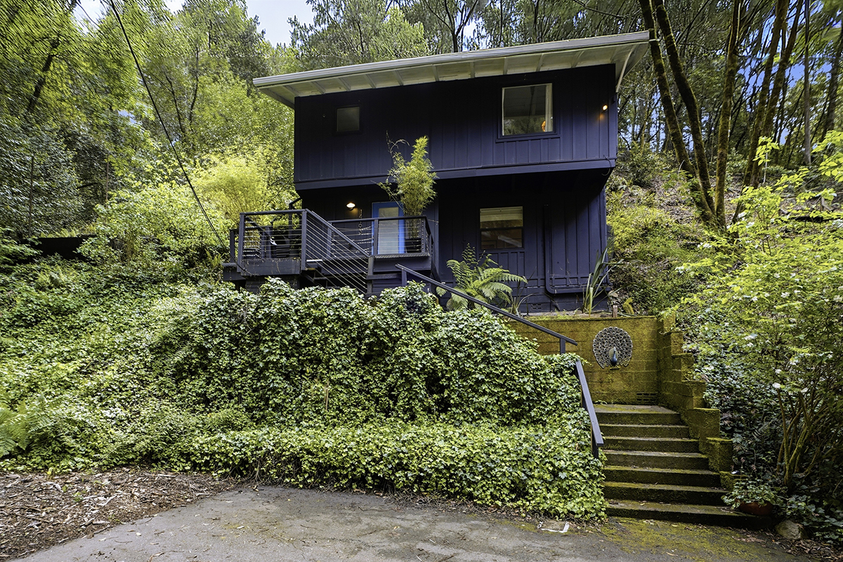 Blue home exterior