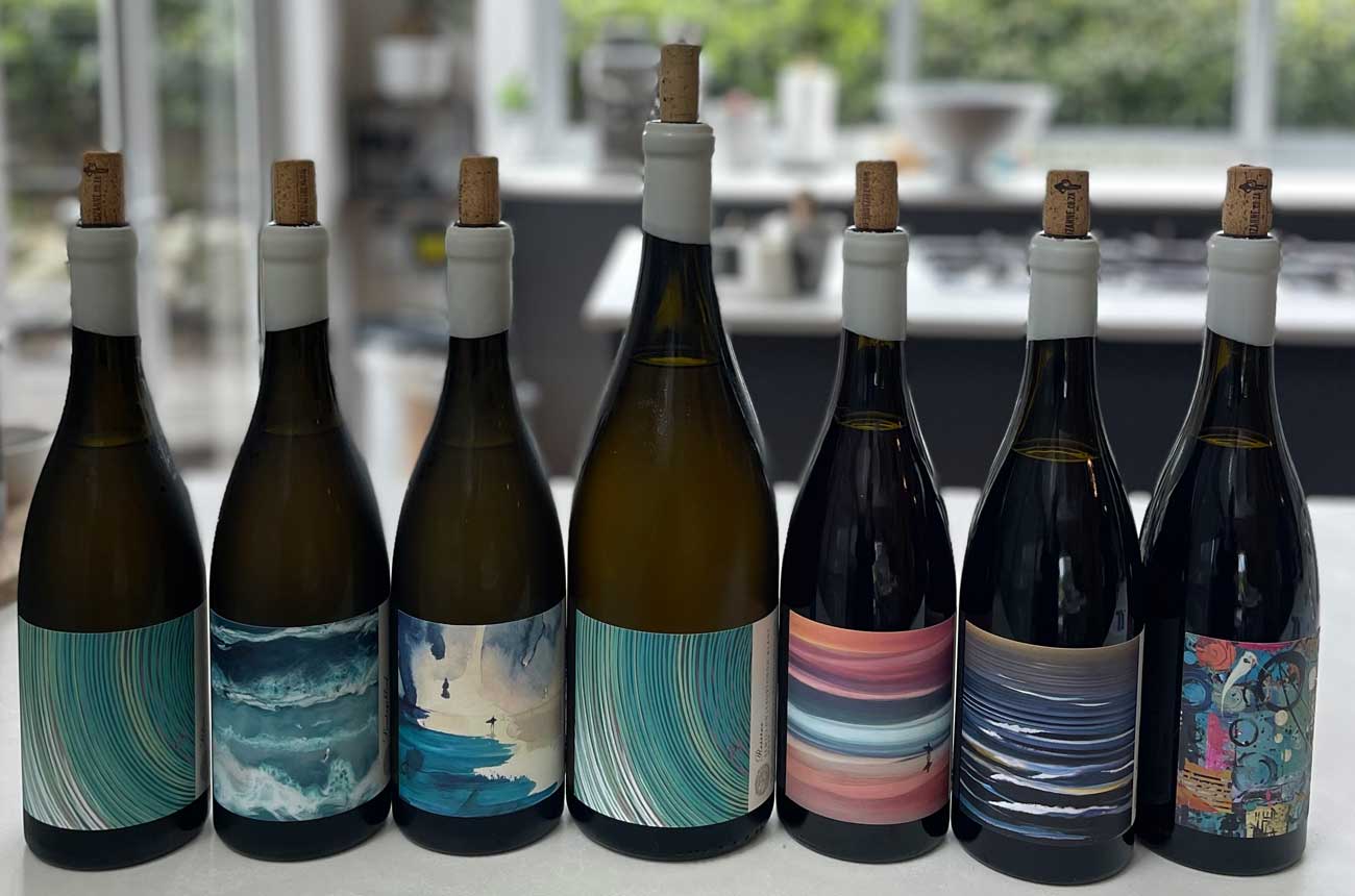 Trizanne Seascape wine tasting bottles
