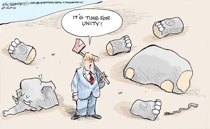 Political Cartoon U.S. Trump Unites GOP