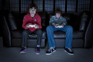 angry kids playing video games