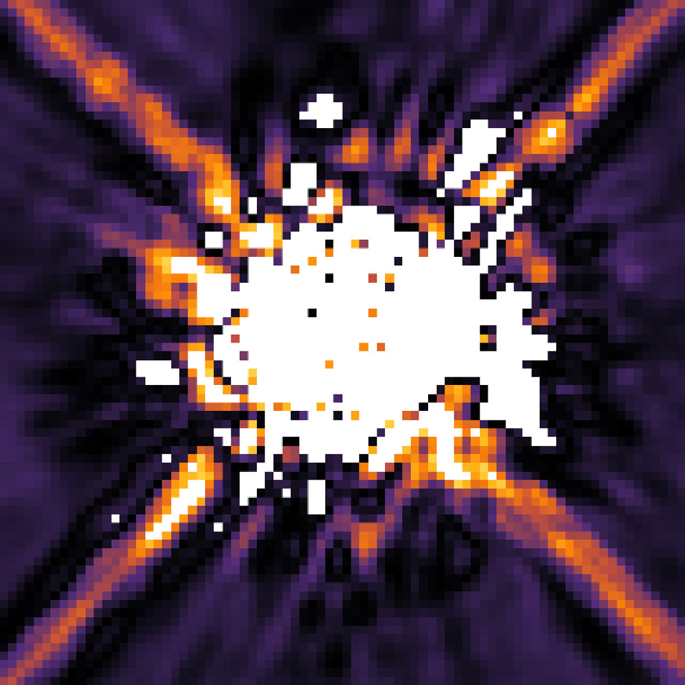 This image of the star HR 8799 was taken by Hubble&#039;s Near Infrared Camera and Multi-Object Spectrometer (NICMOS) in 1998. A mask within the camera (coronagraph) blocks most of the light from the star. Scattered light from HR 8799 dominates the image, obsc