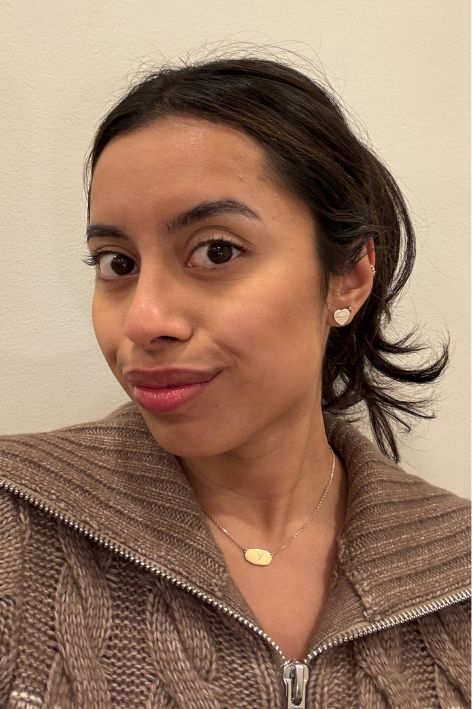 Ruby Ford-Dunker before, during, and after testing the e.l.f. Cosmetics Camo Liquid Bronzer and Contour.
