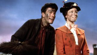 Julie Andrews and Dick Van Dyke sing together in Mary Poppins