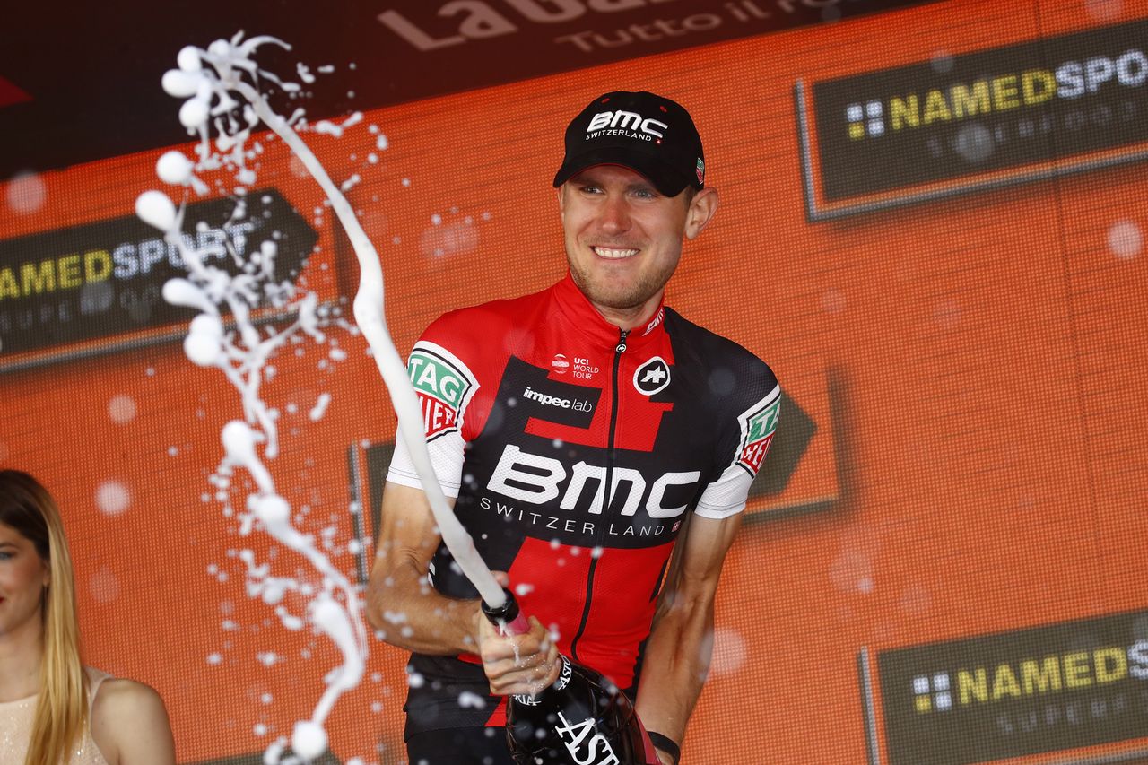 Tejay van Garderen (BMC) enjoys his podium time